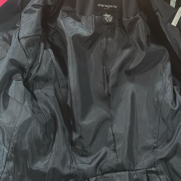 Sharagano’s Women’s Navy Blue Blazer w/ White Trim-size 12 - Picture 11 of 11